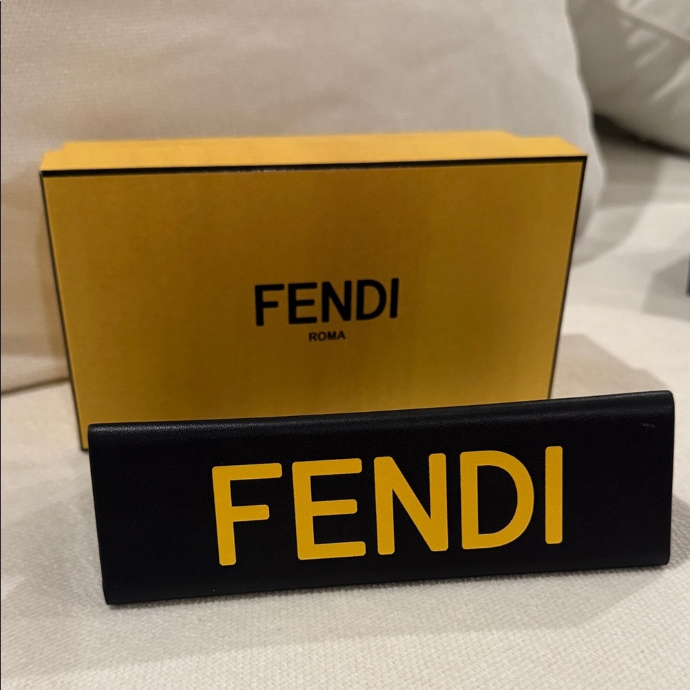 Fendi Sunglasses with Black and Yellow Case
